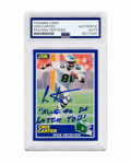 Cris Carter Signed 1989 Score Football Rookie Card #72 w/All I Do Is Catch TDs - (PSA Encapsulated) - CARCAR344 - Cris Carter Signed 1989 Score Football Rookie Card #72 w/All I Do Is Catch TDs - (PSA Encapsulated) product image