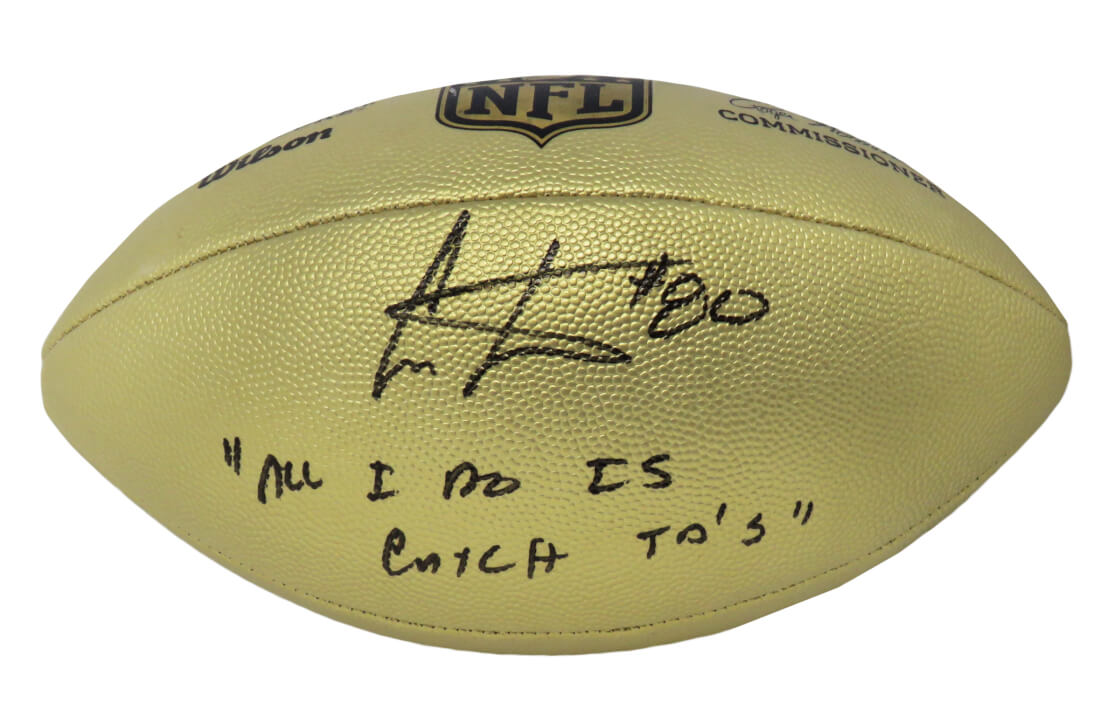 Cris Carter Signed Wilson Duke Gold Metallic NFL Full Size Replica Football w/All I Do Is Catch TD's - CARFTB306 - Cris Carter Signed Wilson Duke Gold Metallic NFL Full Size Replica Football w/All I Do Is Catch TD's product image