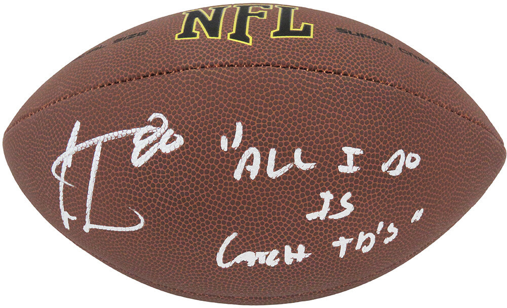 Cris Carter Signed Wilson Super Grip Full Size NFL Football w/All I Do Is Catch TD's - CARFTB310 - Cris Carter Signed Wilson Super Grip Full Size NFL Football w/All I Do Is Catch TD's product image