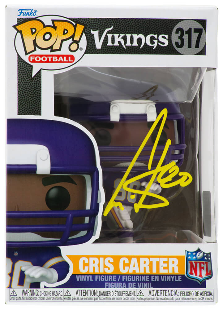 Cris Carter Signed Minnesota Vikings NFL Funko Pop Doll #317 - CARFUN301 - Cris Carter Signed Minnesota Vikings NFL Funko Pop Doll #317 product image