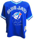Joe Carter Signed Toronto Blue Jays Mitchell & Ness Blue Batting Practice Baseball Jersey w/2x WS Champs - CARJRY100 - Joe Carter Signed Toronto Blue Jays Mitchell & Ness Blue Batting Practice Baseball Jersey w/2x WS Champs product image