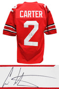 Cris Carter Signed Red Custom College Football Jersey - CARJRY304 - Cris Carter Signed Red Custom College Football Jersey product image
