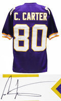 Cris Carter Signed Purple Throwback Custom Football Jersey - CARJRY305 - Cris Carter Signed Purple Throwback Custom Football Jersey product image