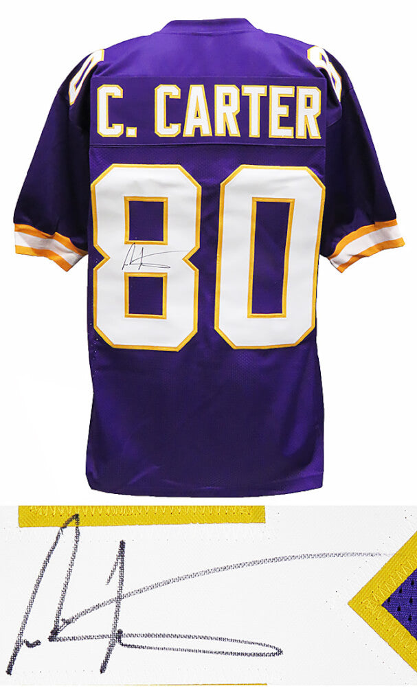Cris Carter Signed Purple Throwback Custom Football Jersey - CARJRY305 - Cris Carter Signed Purple Throwback Custom Football Jersey product image