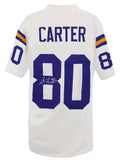 Cris Carter Signed White Throwback Custom Football Jersey - CARJRY307 - Cris Carter Signed White Throwback Custom Football Jersey product image