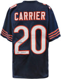 Mark Carrier Signed Navy Custom Football Jersey w/90 DROY - CARJRY330 - Mark Carrier Signed Navy Custom Football Jersey w/90 DROY product image