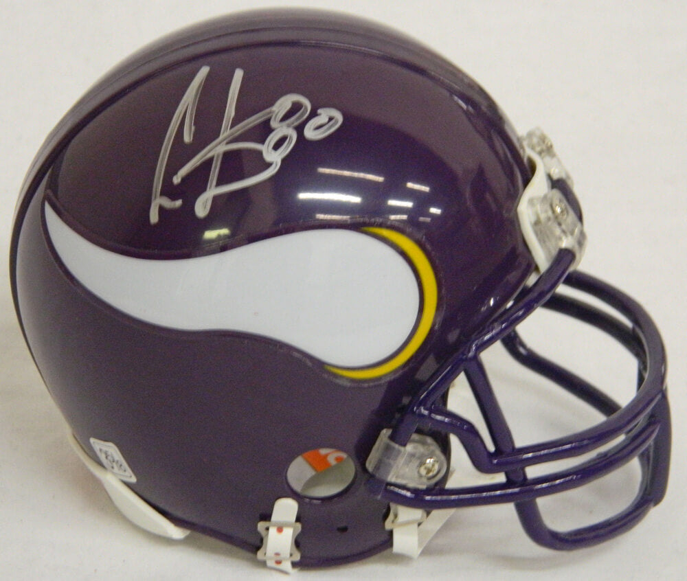 Cris Carter Signed Vikings Throwback Mini Helmet - CARMIN301 - Cris Carter Signed Vikings Throwback Mini Helmet product image