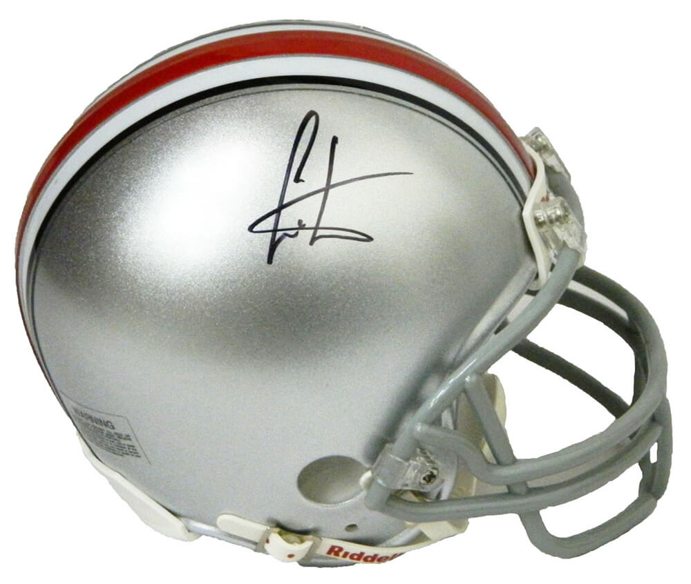 Cris Carter Signed Ohio State Buckeyes Riddell Mini Helmet - CARMIN304 - Cris Carter Signed Ohio State Buckeyes Riddell Mini Helmet product image