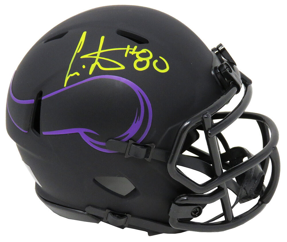Cris Carter Signed Minnesota Vikings Eclipse Black Matte Riddell Speed Mini Helmet - CARMIN307 - Cris Carter Signed Minnesota Vikings Eclipse Black Matte Riddell Speed Mini Helmet product image