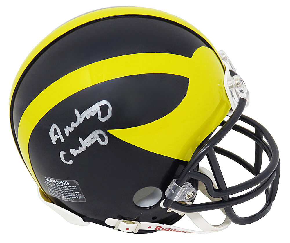Anthony Carter Signed Michigan Wolverines Riddell Speed Mini Helmet - CARMIN321 - Anthony Carter Signed Michigan Wolverines Riddell Speed Mini Helmet product image