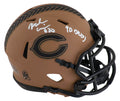 Mark Carrier Signed Chicago Bears SALUTE Riddell Speed Mini Helmet w/90 DROY - CARMIN333 - Mark Carrier Signed Chicago Bears SALUTE Riddell Speed Mini Helmet w/90 DROY product image