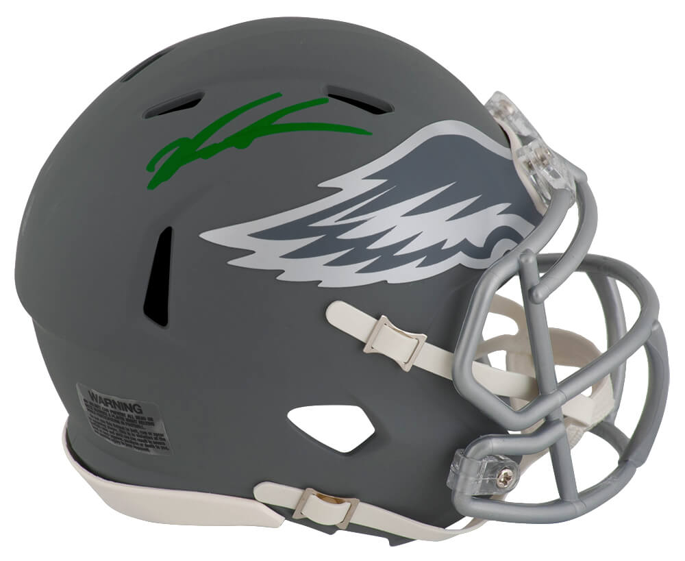 Jalen Carter Signed Philadelphia Eagles SLATE Riddell Speed Mini Helmet - CARMIN340 - Jalen Carter Signed Philadelphia Eagles SLATE Riddell Speed Mini Helmet product image