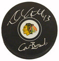 Daniel Carcillo Signed Blackhawks Logo Hockey Puck w/Car Bomb - CARPUC401 - Daniel Carcillo Signed Blackhawks Logo Hockey Puck w/Car Bomb product image