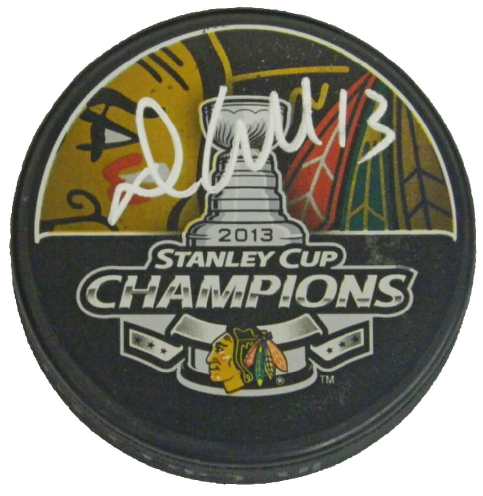 Daniel Carcillo Signed Chicago Blackhawks 2013 Stanley Cup Champs Logo Hockey Puck - CARPUC403 - Daniel Carcillo Signed Chicago Blackhawks 2013 Stanley Cup Champs Logo Hockey Puck product image