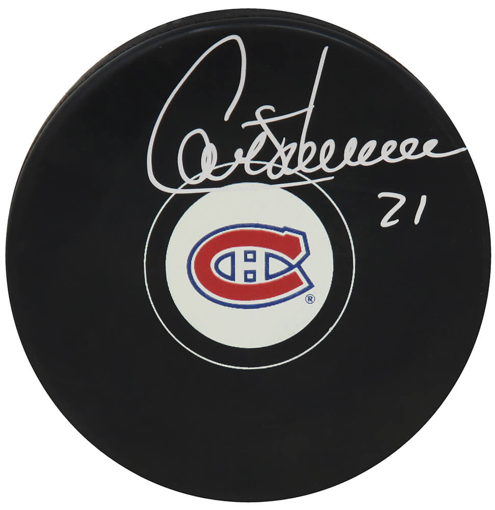 Guy Carbonneau Signed Montreal Canadiens Logo Hockey Puck - CARPUC410 - Guy Carbonneau Signed Montreal Canadiens Logo Hockey Puck product image