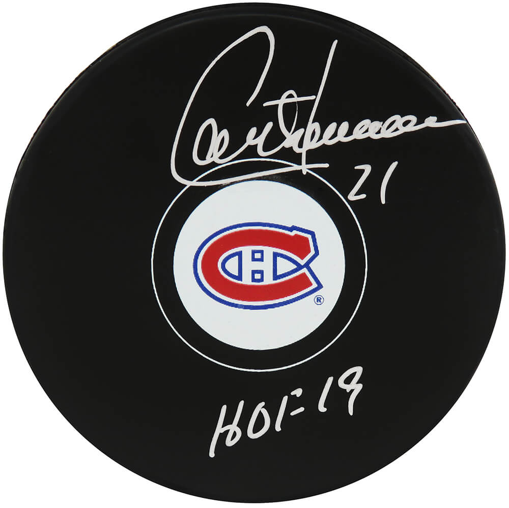 Guy Carbonneau Signed Montreal Canadiens Logo Hockey Puck w/HOF'19 - CARPUC411 - Guy Carbonneau Signed Montreal Canadiens Logo Hockey Puck w/HOF'19 product image