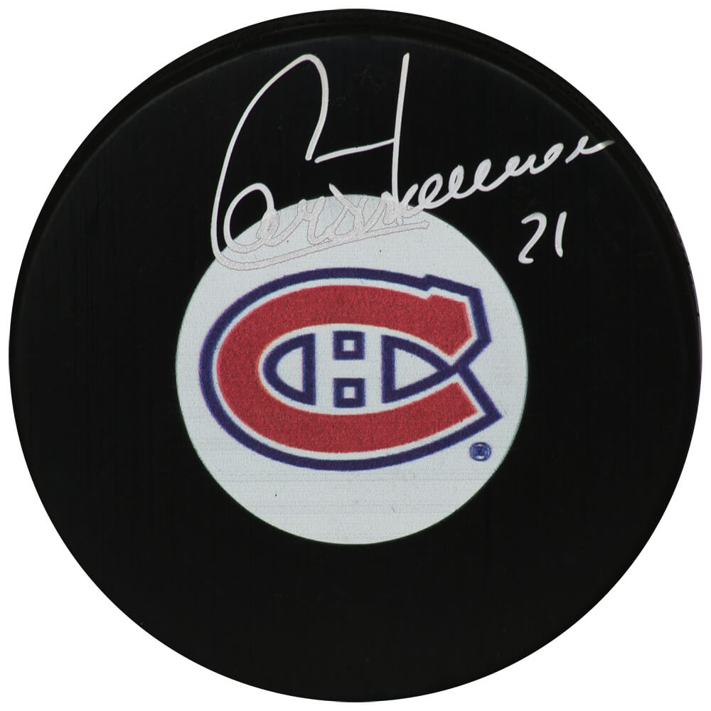 Guy Carbonneau Signed Montreal Canadiens Team Logo Hockey Puck - CARPUC412 - Guy Carbonneau Signed Montreal Canadiens Team Logo Hockey Puck product image
