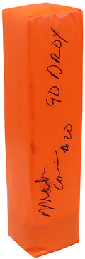 Mark Carrier Signed Champro Orange Endzone Football Pylon w/90 DROY (Minor Smudge) - CARPYL321 - Mark Carrier Signed Champro Orange Endzone Football Pylon w/90 DROY (Minor Smudge) product image