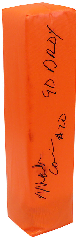 Mark Carrier Signed Champro Orange Endzone Football Pylon w/90 DROY (Minor Smudge) - CARPYL321 - Mark Carrier Signed Champro Orange Endzone Football Pylon w/90 DROY (Minor Smudge) product image