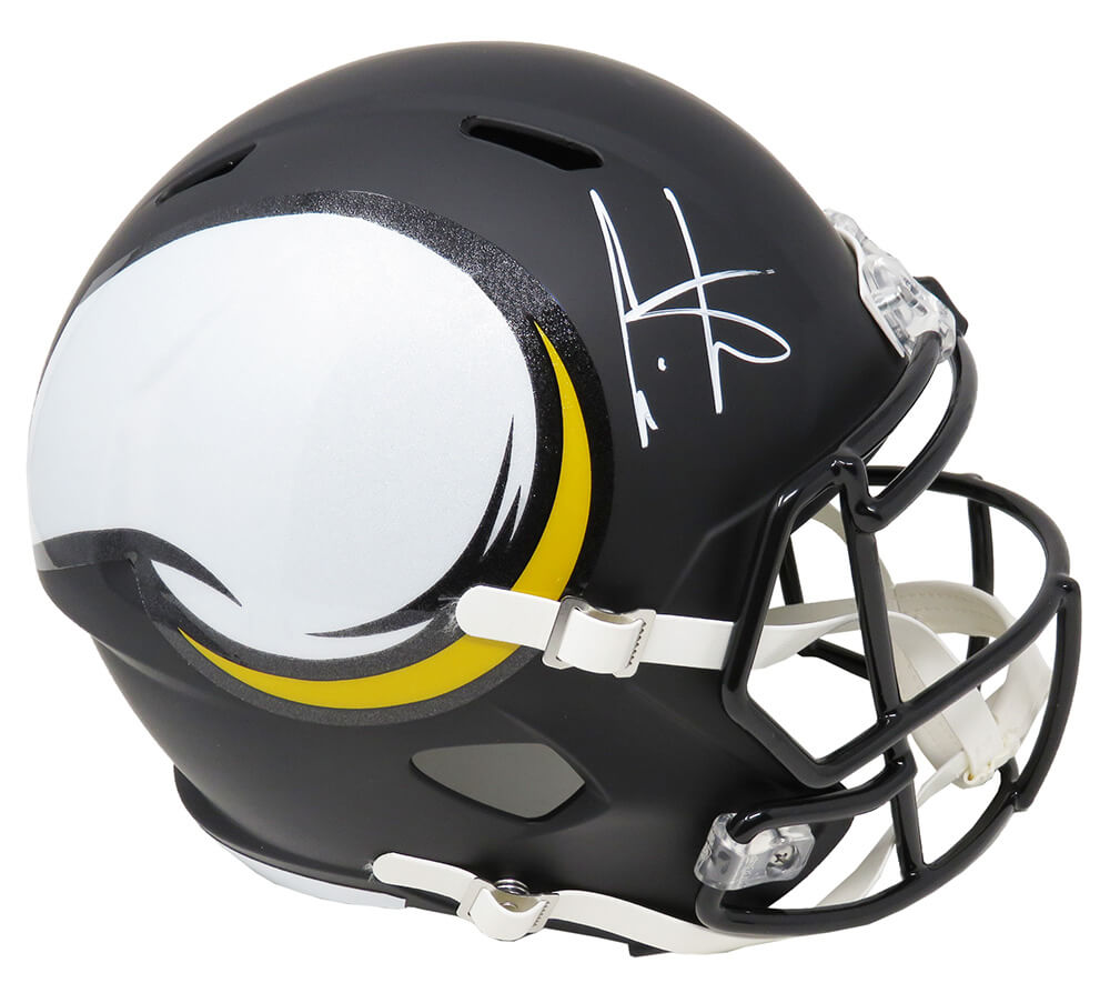 Cris Carter Signed Minnesota Vikings AMP Alternate Riddell Full Size Speed Replica Helmet - CARREP302 - Cris Carter Signed Minnesota Vikings AMP Alternate Riddell Full Size Speed Replica Helmet product image