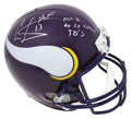 Cris Carter Signed Minnesota Vikings Riddell Full Size Replica Helmet w/HOF'13, All  I Do Is Catch TD's - CARREP305 - Cris Carter Signed Minnesota Vikings Riddell Full Size Replica Helmet w/HOF'13, All I Do Is Catch TD's product image