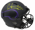 Cris Carter Signed Minnesota Vikings Eclipse Black Matte Riddell Speed Full Size Replica Helmet - CARREP308 - Cris Carter Signed Minnesota Vikings Eclipse Black Matte Riddell Speed Full Size Replica Helmet product image