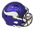 Cris Carter Signed Minnesota Vikings Riddell Full Size Speed Replica Helmet w/All I Do Is Catch TD's - CARREP310 - Cris Carter Signed Minnesota Vikings Riddell Full Size Speed Replica Helmet w/All I Do Is Catch TD's product image