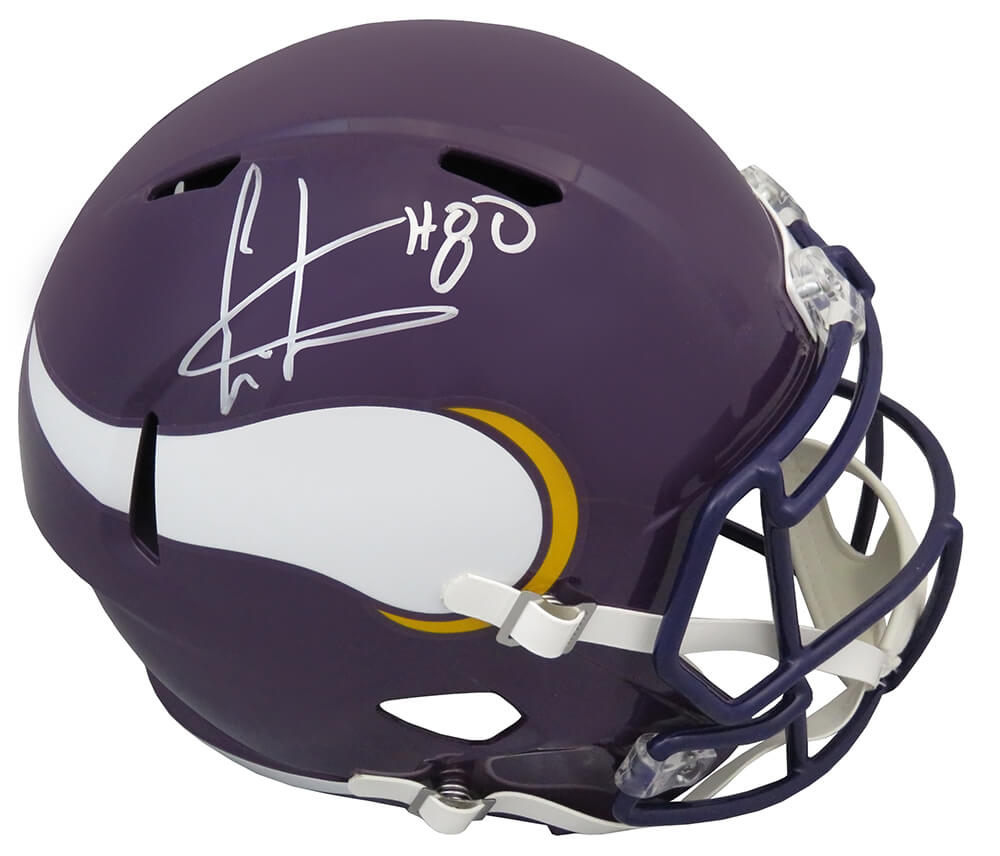 Cris Carter Signed Minnesota Vikings Throwback Riddell Full Size Speed Replica Helmet - CARREP315 - Cris Carter Signed Minnesota Vikings Throwback Riddell Full Size Speed Replica Helmet product image
