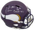 Cris Carter Signed Minnesota Vikings Throwback Riddell Full Size Speed Replica Helmet w/All I Do Is Catch TD's - CARREP316 - Cris Carter Signed Minnesota Vikings Throwback Riddell Full Size Speed Replica Helmet w/All I Do Is Catch TD's product image