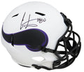 Cris Carter Signed Minnesota Vikings Lunar Eclipse White Matte Riddell Full Size Speed Replica Helmet - CARREP318 - Cris Carter Signed Minnesota Vikings Lunar Eclipse White Matte Riddell Full Size Speed Replica Helmet product image
