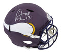 Cris Carter Signed Minnesota Vikings Throwback Riddell Full Size Speed Replica Helmet w/HOF'13 - CARREP320 - Cris Carter Signed Minnesota Vikings Throwback Riddell Full Size Speed Replica Helmet w/HOF'13 product image