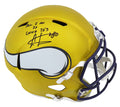 Cris Carter Signed Minnesota Vikings FLASH Riddell Full Size Speed Replica Helmet w/All I Do Is Catch TD's - CARREP322 - Cris Carter Signed Minnesota Vikings FLASH Riddell Full Size Speed Replica Helmet w/All I Do Is Catch TD's product image