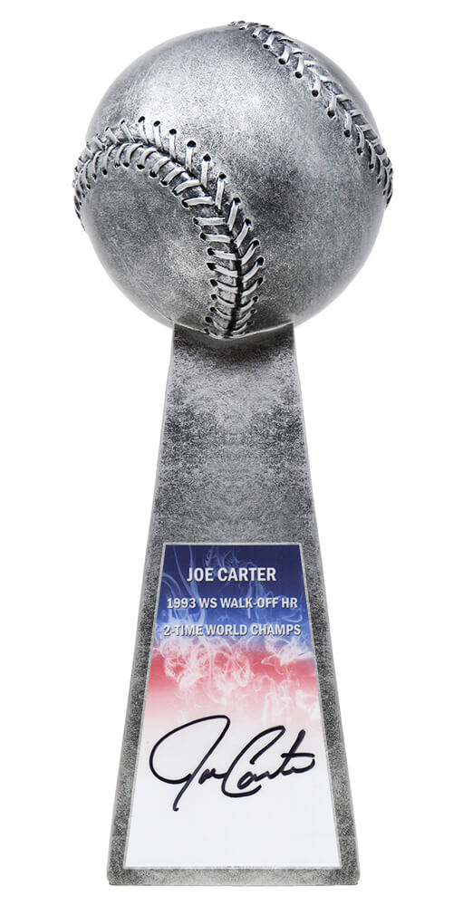 Joe Carter Signed Baseball World Champion 14 Inch Replica Silver Trophy - CARTRO100 - Joe Carter Signed Baseball World Champion 14 Inch Replica Silver Trophy product image