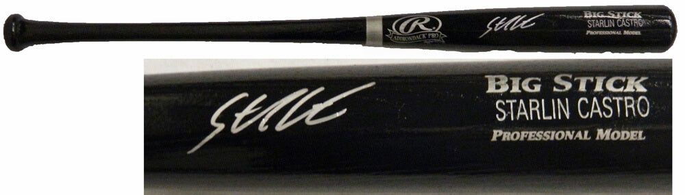 Starlin Castro Signed Black Name Engraved Big Stick Rawlings Bat - CASBAT100 - Starlin Castro Signed Black Name Engraved Big Stick Rawlings Bat product image