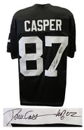 Dave Casper Signed Black Custom Football Jersey w/HOF'02 - CASJRY300 - Dave Casper Signed Black Custom Football Jersey w/HOF'02 product image