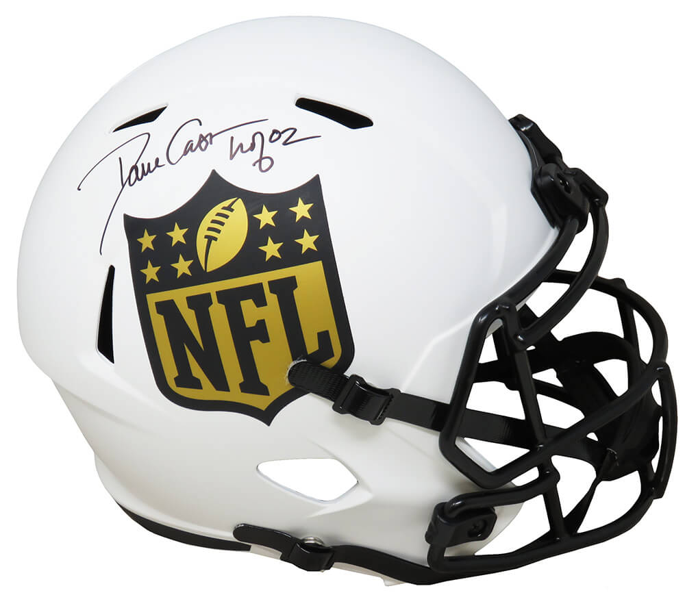 Dave Casper Signed NFL Logo Lunar Eclipse White Matte Riddell Full Size Speed Replica Helmet w/HOF'02 - CASREP301 - Dave Casper Signed NFL Logo Lunar Eclipse White Matte Riddell Full Size Speed Replica Helmet w/HOF'02 product image
