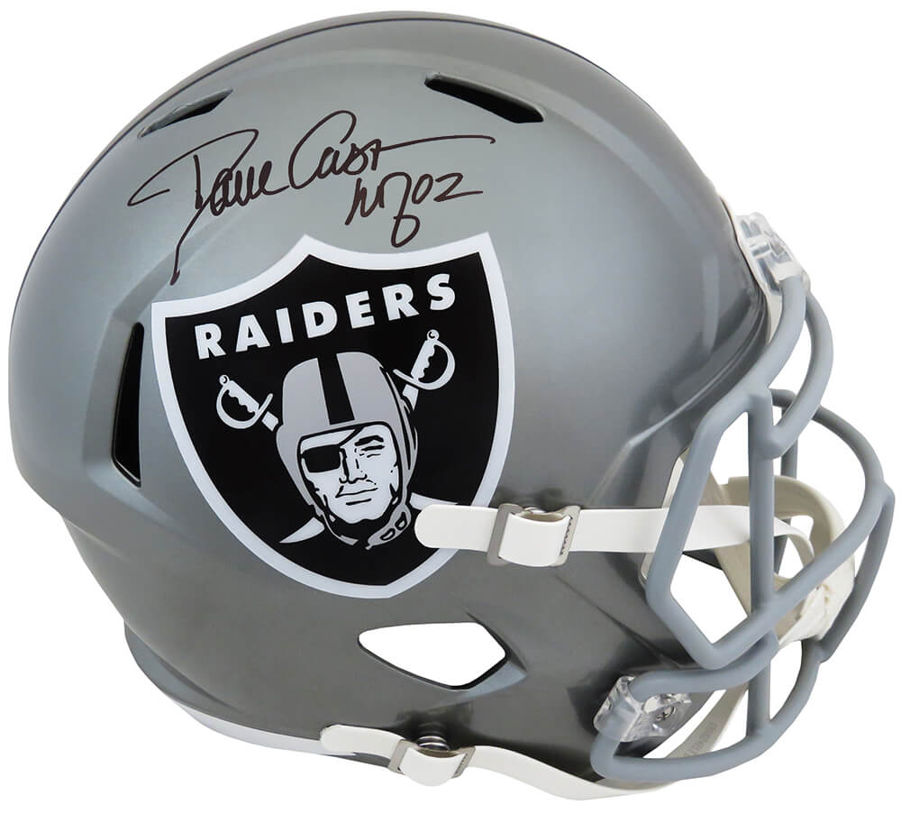 Dave Casper Signed Raiders FLASH Riddell Full Size Speed Replica Helmet w/HOF'02 - CASREP302 - Dave Casper Signed Raiders FLASH Riddell Full Size Speed Replica Helmet w/HOF'02 product image