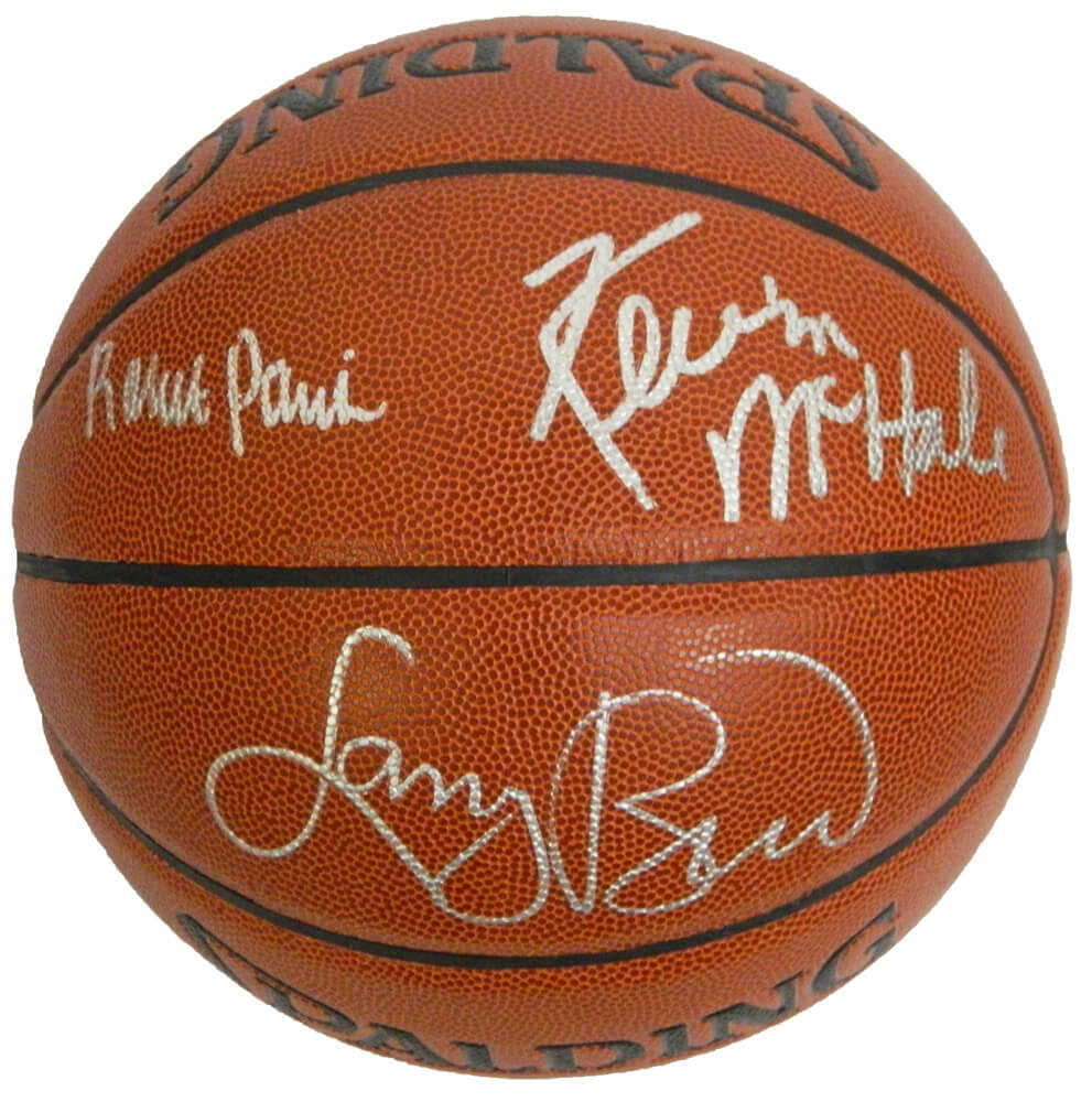 Larry Bird, Kevin McHale & Robert Parish Signed Spalding NBA Indoor/Outdoor Basketball - CELBSK201 - Larry Bird, Kevin McHale & Robert Parish Signed Spalding NBA Indoor/Outdoor Basketball product image