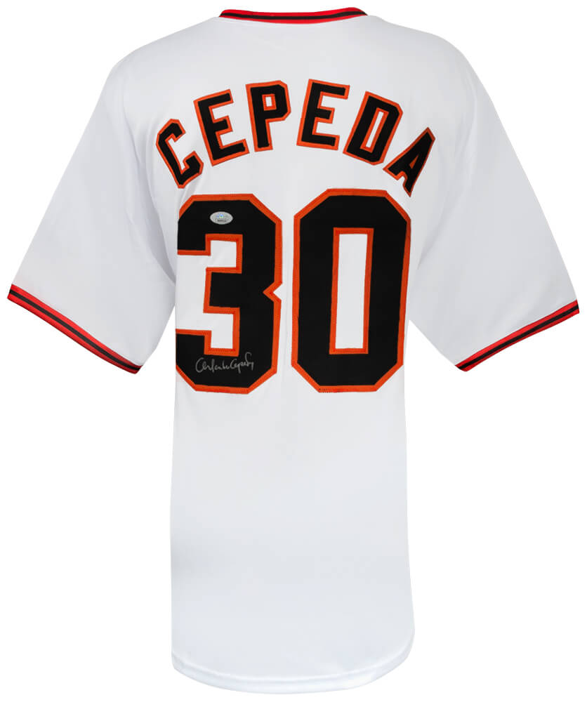 Orlando Cepeda Signed White Custom Baseball Jersey - (JSA) - CEPJRY101 - Orlando Cepeda Signed White Custom Baseball Jersey - (JSA) product image