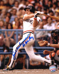 Joe Charboneau Signed Cleveland Indians Swinging Action 8x10 Photo w/80 AL ROY - CHA08P110 - Joe Charboneau Signed Cleveland Indians Swinging Action 8x10 Photo w/80 AL ROY product image