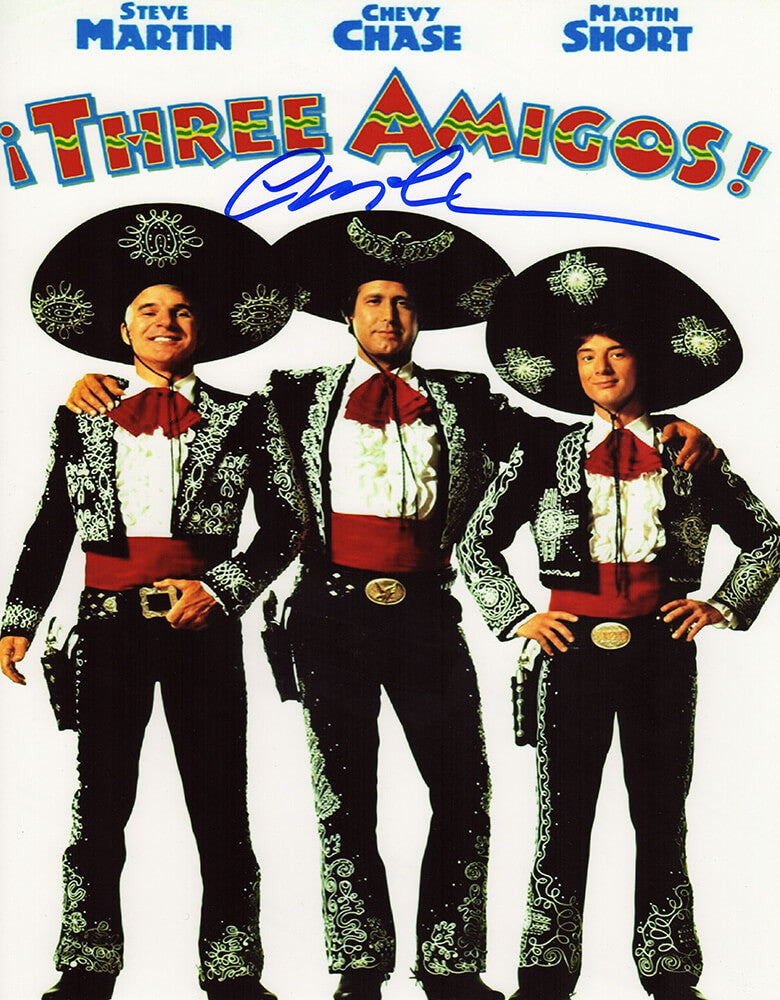 Chevy Chase Signed Three Amigos Movie Poster 11x14 Photo - CHA11P515 - Chevy Chase Signed Three Amigos Movie Poster 11x14 Photo product image