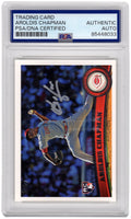 Aroldis Chapman Signed Reds 2011 Topps Rookie Baseball Trading Card #110 - (PSA Encapsulated) - CHACAR104 - Aroldis Chapman Signed Reds 2011 Topps Rookie Baseball Trading Card #110 - (PSA Encapsulated) product image