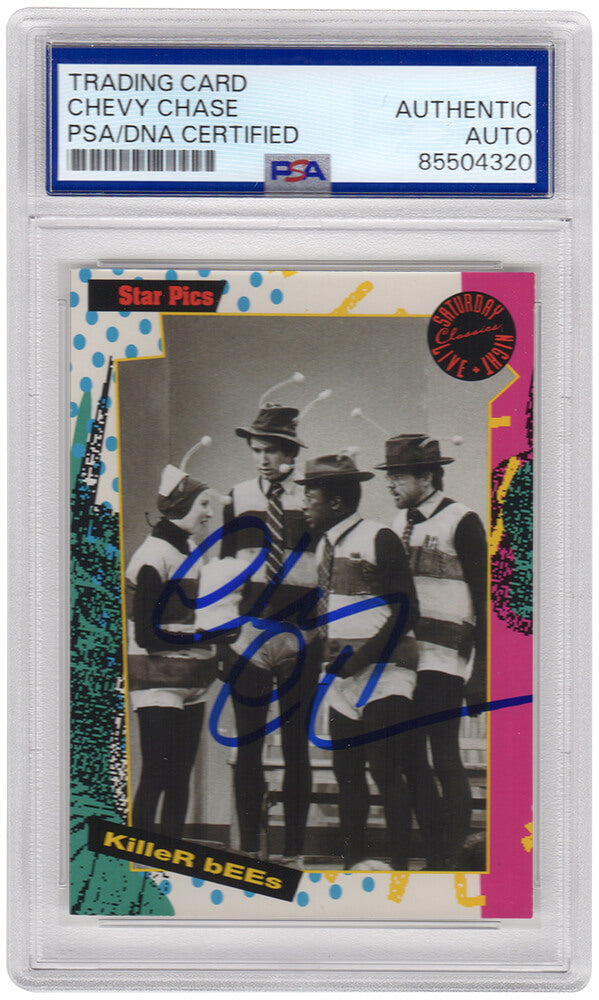 Chevy Chase Signed 1992 Star Pics Saturday Night Live 'Killer Bees' Trading Card #67 - (PSA Encapsulated) - CHACAR510 - Chevy Chase Signed 1992 Star Pics Saturday Night Live 'Killer Bees' Trading Card #67 - (PSA Encapsulated) product image