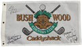Chevy Chase, Michael O'Keefe & Cindy Morgan Triple Signed Caddyshack Bushwood Golf Flag w/Lacey Underall, Noonan - CHAFLG504 - Chevy Chase, Michael O'Keefe & Cindy Morgan Triple Signed Caddyshack Bushwood Golf Flag w/Lacey Underall, Noonan product image