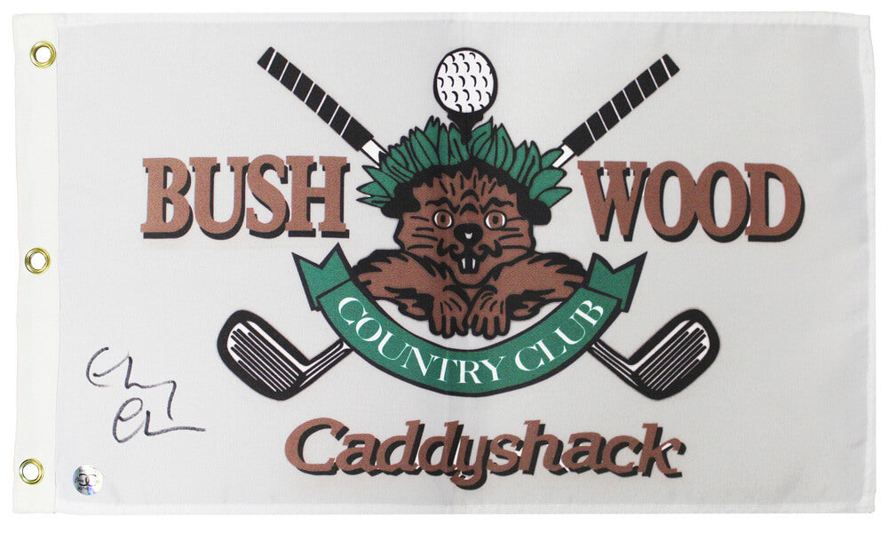 Chevy Chase Signed Caddyshack Bushwood Golf Flag - CHAFLG506 - Chevy Chase Signed Caddyshack Bushwood Golf Flag product image