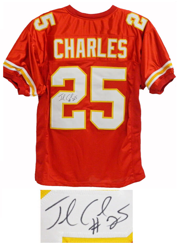 Jamaal Charles Signed Red & Gold Custom Jersey - CHAJRY302 - Jamaal Charles Signed Red & Gold Custom Jersey product image