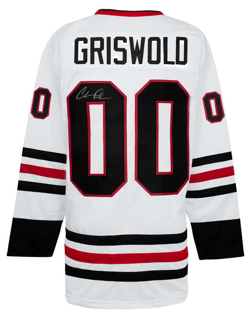 Chevy Chase Signed Griswold #00 White Custom Hockey Jersey - CHAJRY506 - Chevy Chase Signed Griswold #00 White Custom Hockey Jersey product image
