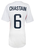 Brandi Chastain Signed White Custom Soccer Jersey - CHAJRY511 - Brandi Chastain Signed White Custom Soccer Jersey product image