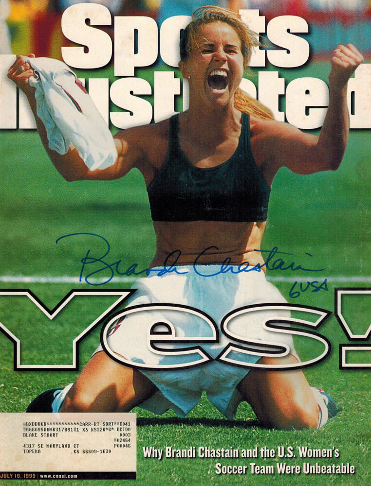 Brandi Chastain Signed World Cup 7/19/99 Sports Illustrated - CHAMAG500 - Brandi Chastain Signed World Cup 7/19/99 Sports Illustrated product image