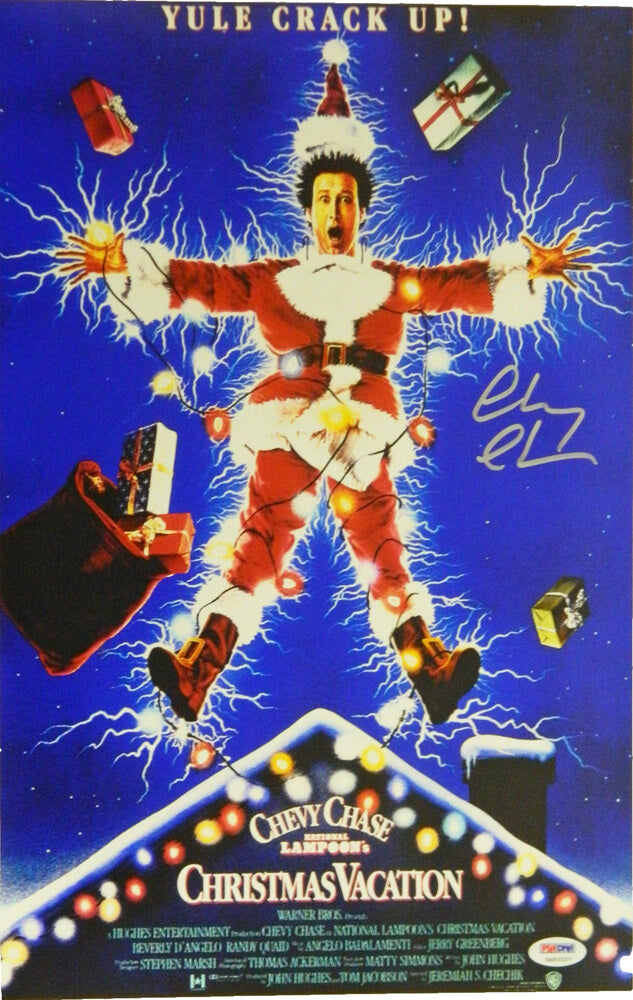 Chevy Chase Signed Christmas Vacation 11x17 Movie Poster - CHAPST502 - Chevy Chase Signed Christmas Vacation 11x17 Movie Poster product image
